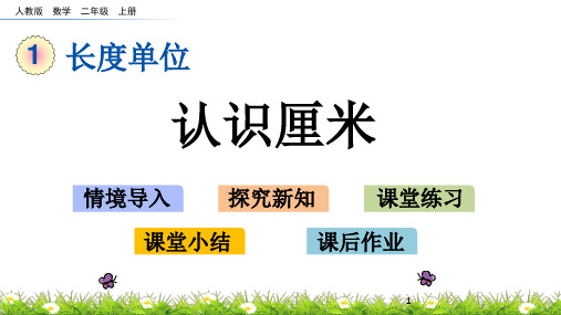 新人教版二年级上册数学第一单元 长度单位 PPT课件