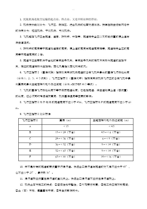 一级民航知识点