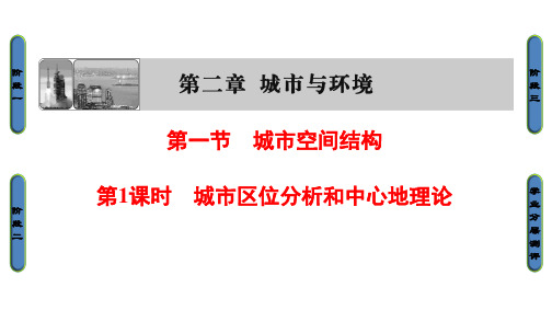 高中地理湘教版必修2课件：第2章 第1节 第1课时 城市区位分析和中心地理论