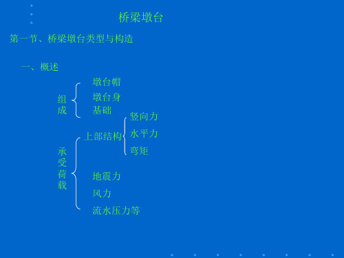 桥墩桥台结构及计算