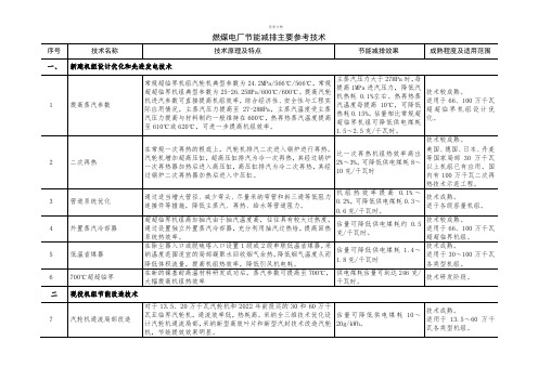 2022年燃煤电厂节能减排主要参考技术