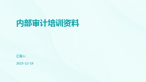 内部审计培训资料