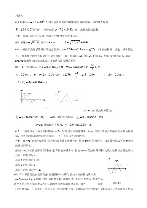 基础物理学上册习题解答和分析第六章习题解答和分析