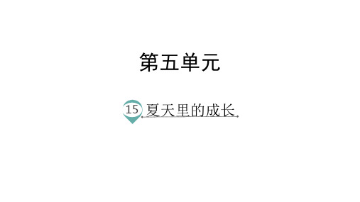部编版六年级语文上《夏天里的成长》精品PPT