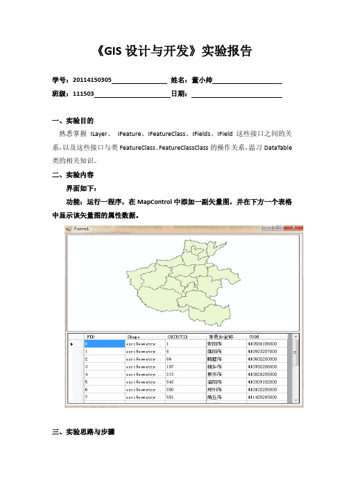 《GIS设计与开发》实验报告_010