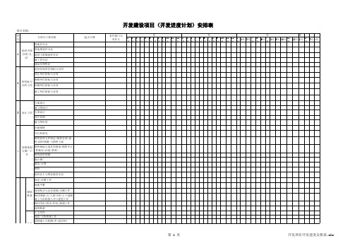 开发进度安排表