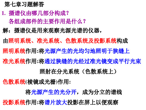 原子发射光谱习题解答10-12