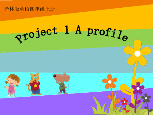 译林版英语四年级(上册)《Project-1-A-profile》