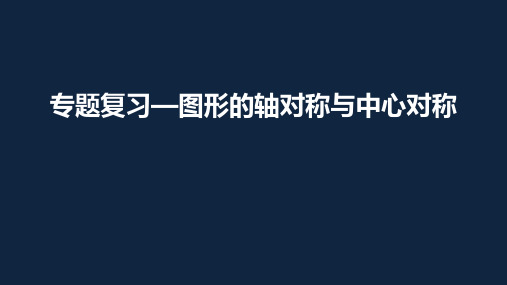 2020年中考备考专题复习课件：图形的轴对称、中心对称(共19张PPT)