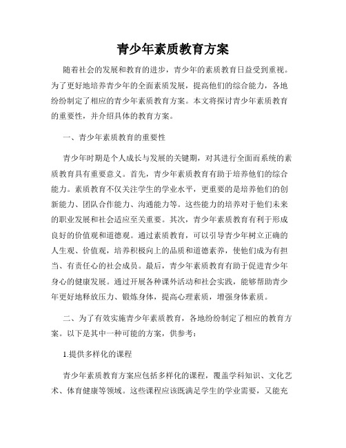 青少年素质教育方案