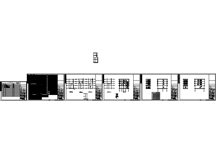 400平方米四层住宅建筑施工cad图，共六张