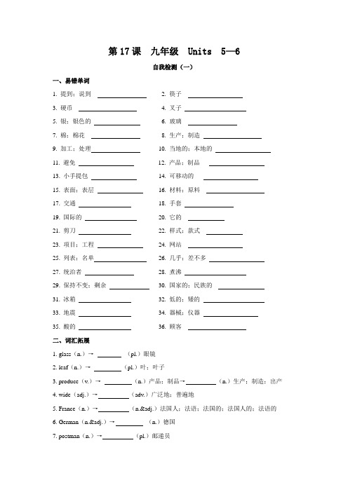 第17课 九年级 Units 5—6