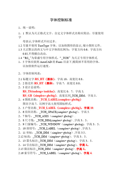 CAD制图标准之字体