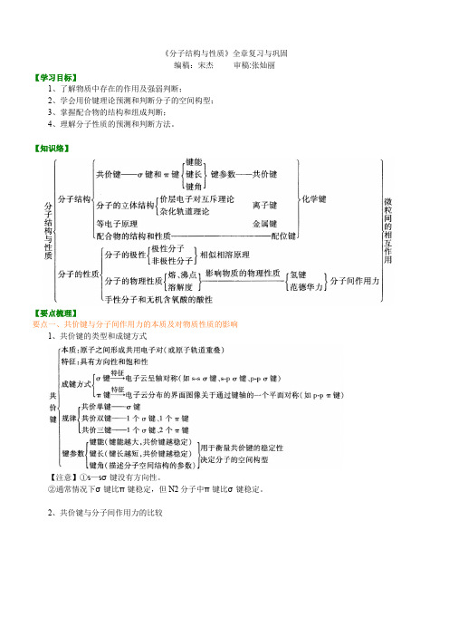 知识讲解_《分子结构与性质》全章复习与巩固_提高