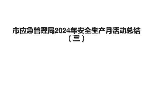 市应急管理局2024年安全生产月活动总结(三).pptx