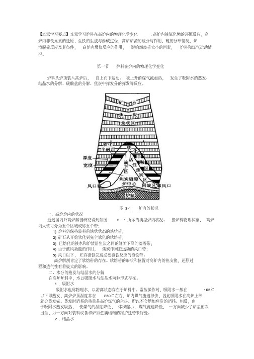 高炉内的物理化学反应