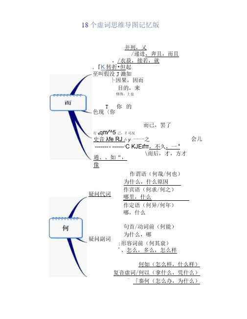 18个虚词思维导图记忆版