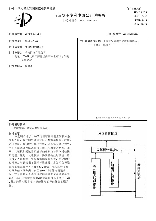 智能终端汇聚接入系统和方法[发明专利]