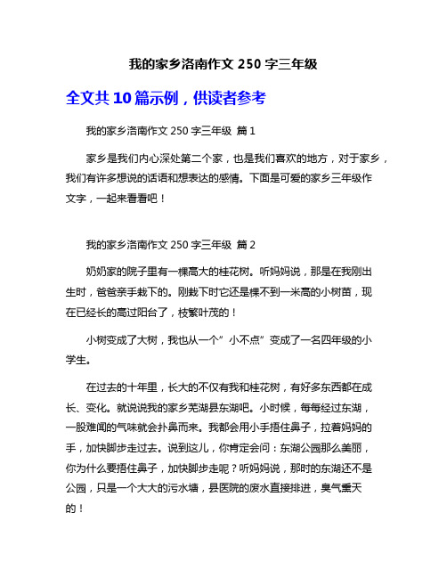 我的家乡洛南作文250字三年级