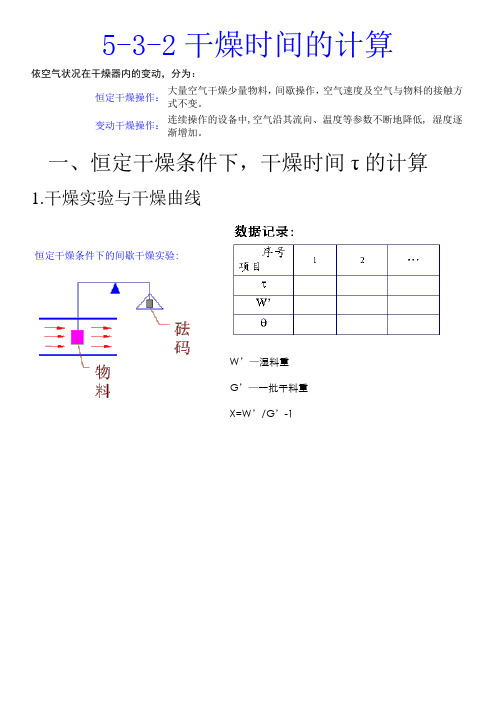 干燥时间的计算