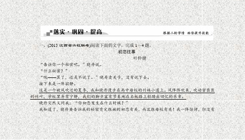 高考语文(全国版)二轮复习方略练习：第4章文学类文本阅读一小说阅读专题一落实巩固提高