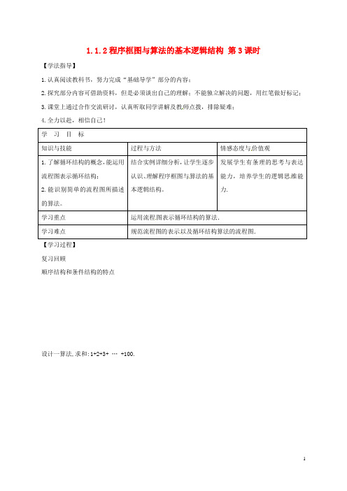 黑龙江省伊市高中数学 第一章 算法初步 1.1.2 程序框