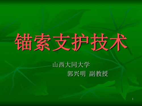 锚索支护施工技术课件