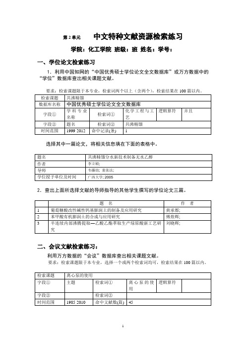 文献检索实践作业