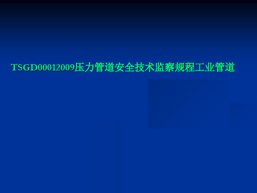 TSGD00012009压力管道安全技术监察规程工业管道