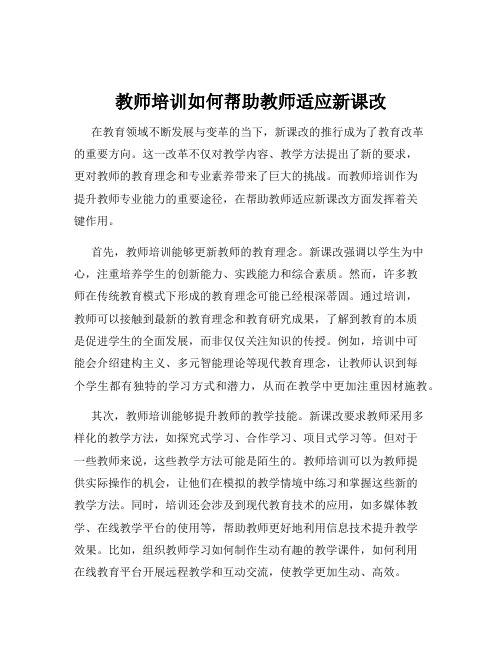 教师培训如何帮助教师适应新课改