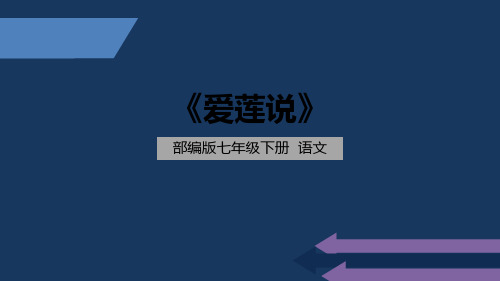 部编版 初中语文 七年级 下册 爱莲说 PPT课件