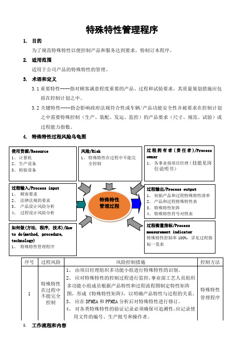 特殊特性管理程序