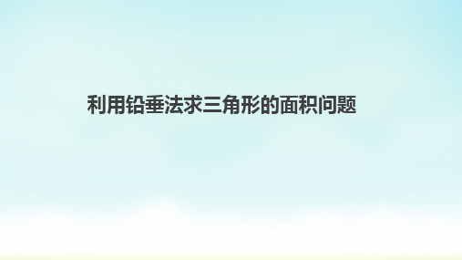 最新九年级中考数学：铅锤法求三角形的面积 课件