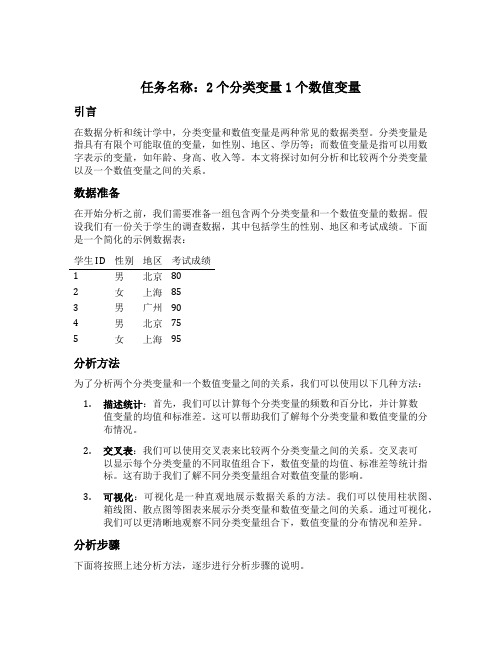 2个分类变量1个数值变量