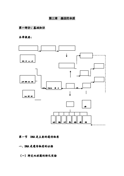 高中生物必修二第三章基因的本质知识点提纲总结