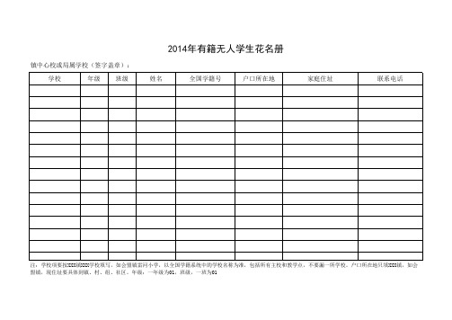 140812招生全国学籍用表