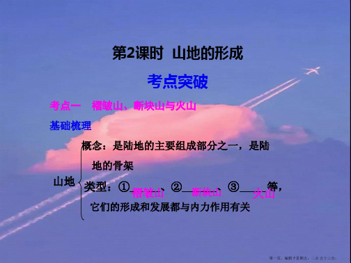 (广东专用)2021高考地理 第四章第2课时 山地的形成课件 新人教版必修1