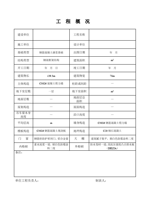 人防工程概况