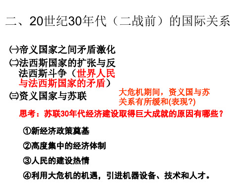 20世纪30~40年代的国际关系