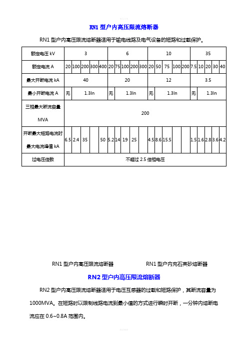 RN型高压熔断器