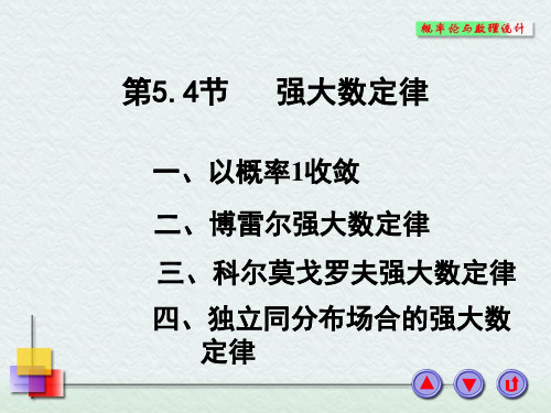 第四节 强大数定理