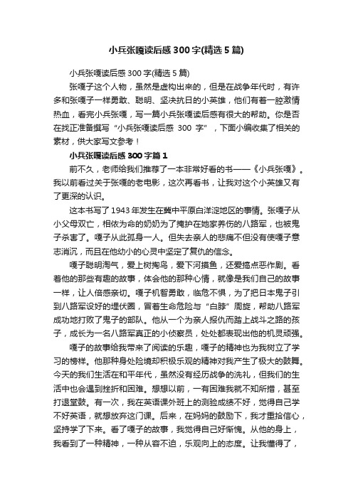 小兵张嘎读后感300字（精选5篇）