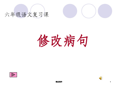 六年级语文总复习课修改病句ppt课件