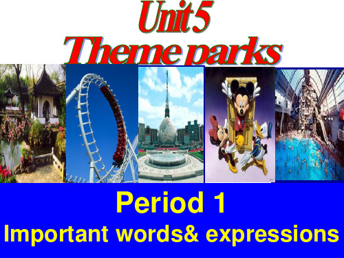 高中英语(人教版)必修四 Unit 5 Theme parks1重点词汇