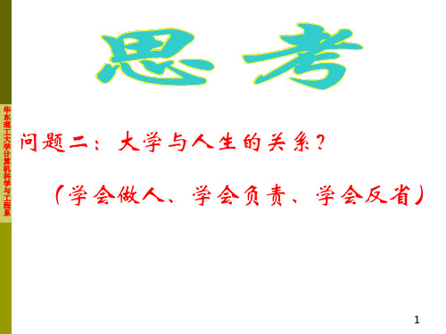 大学与人生的的关系 (学会做人、学会负责、学会反省)-72页PPT资料