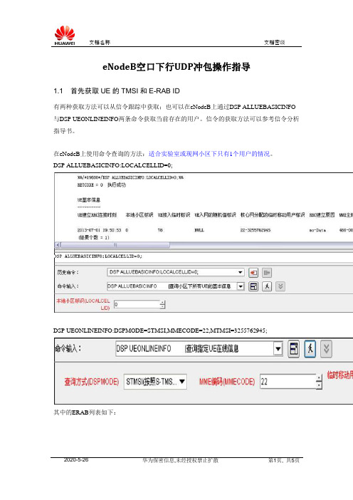 eNodeB空口下行UDP冲包操作指导