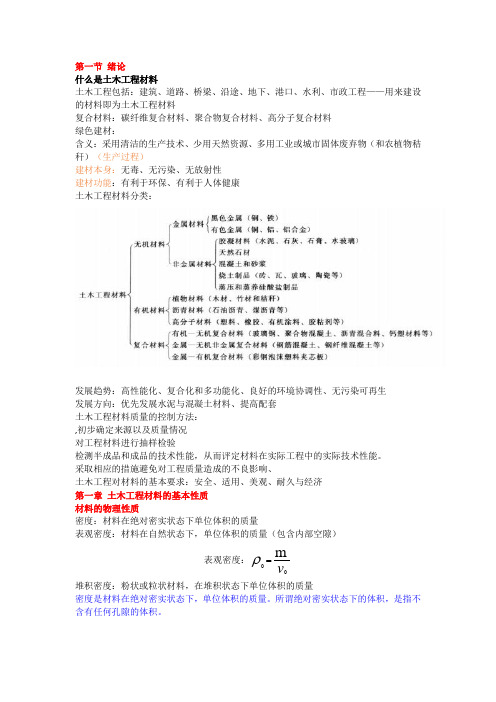 土木工程材料知识点