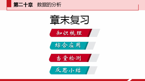 人教版八年级下册数学第20章数据的分析复习课件