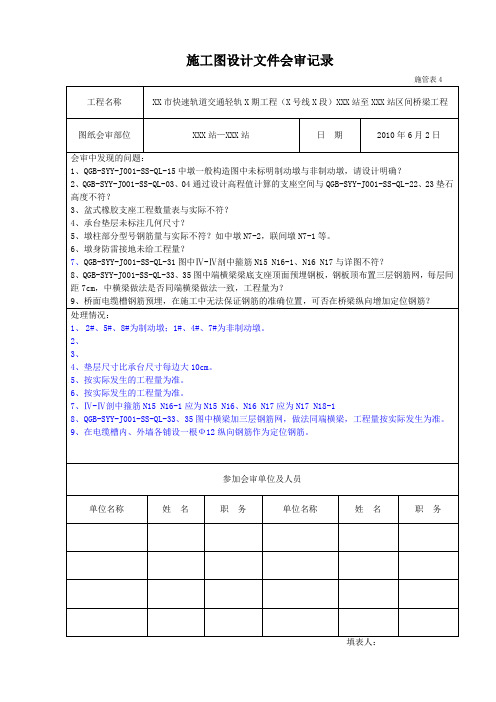 图纸会审范例