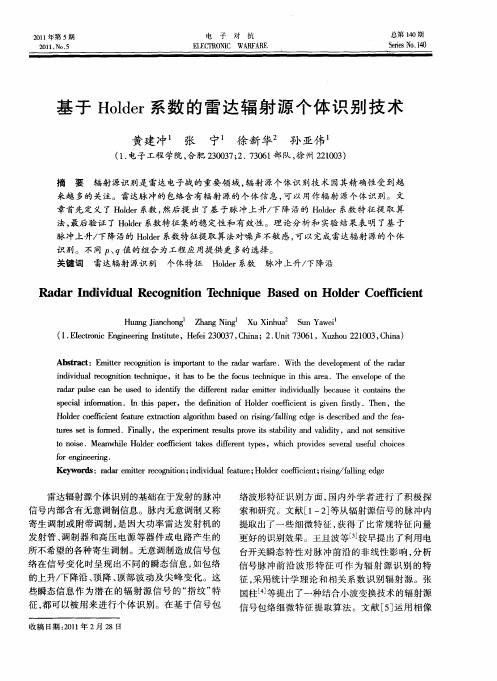 基于Holder系数的雷达辐射源个体识别技术